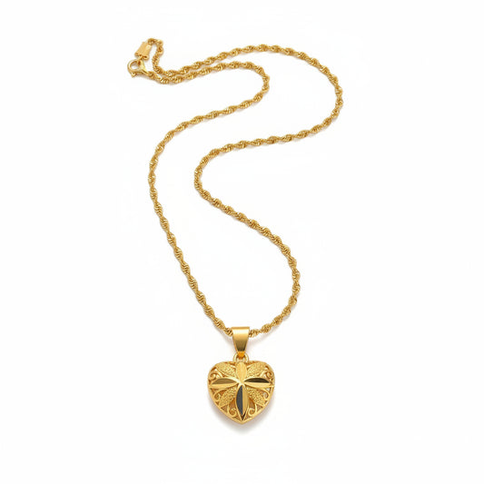Gold Heart Necklace for Women