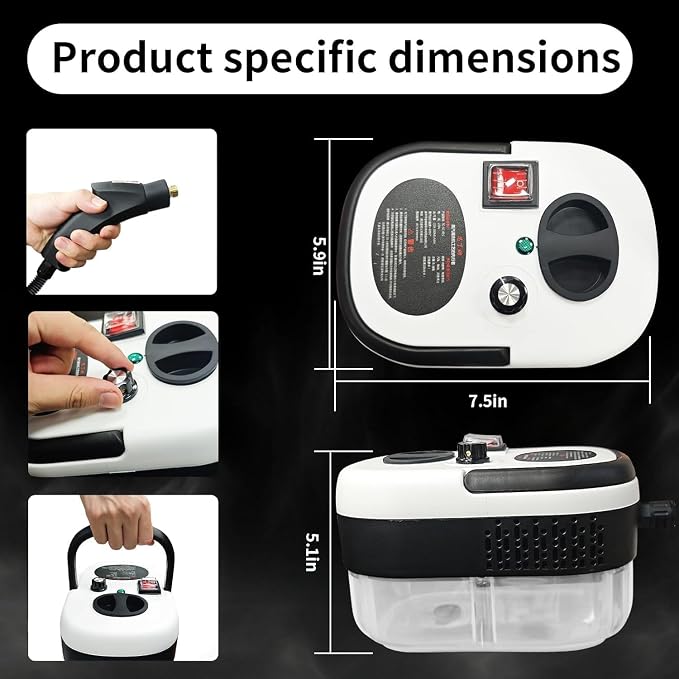 Pressurized Steam Cleaner, Handheld Steam Cleaning Machine for Kitchen, Bathroom, Floors, Windows and Household Cleaning