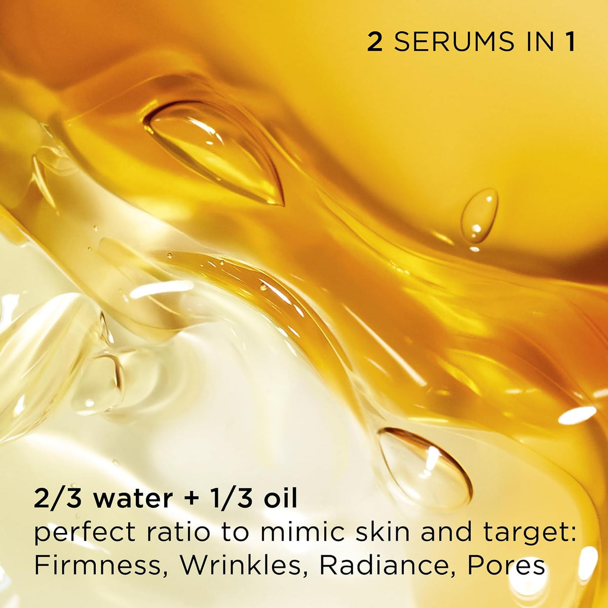Clarins Double Serum Complete Age Control Dual-Phase Revitalizing Anti-Aging Facial Serum for Fine Lines, Wrinkles, Enlarged Pores and Radiant Skin