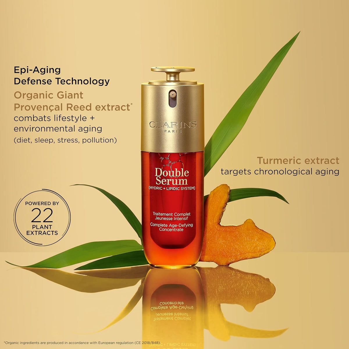Clarins Double Serum Complete Age Control Dual-Phase Revitalizing Anti-Aging Facial Serum for Fine Lines, Wrinkles, Enlarged Pores and Radiant Skin
