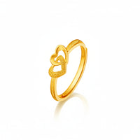 Gold plated Retro Heart Ring