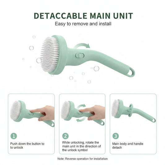 Electric Body Brush for Back and Shower Scrubber
