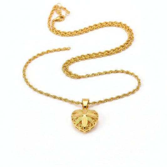 Gold Heart Necklace for Women