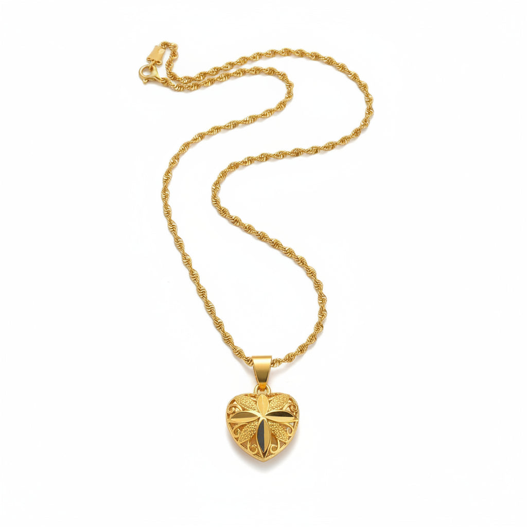 Gold Heart Necklace for Women
