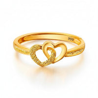 Gold plated Retro Heart Ring