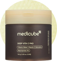 Medicube Deep Vita C Toner Pads – Vitamin C Facial Pads with 500,000 PPM Vitamin Water & 3 Vitamins for Hydration, Resurfacing & Brighter-Looking Skin, 70 Pads