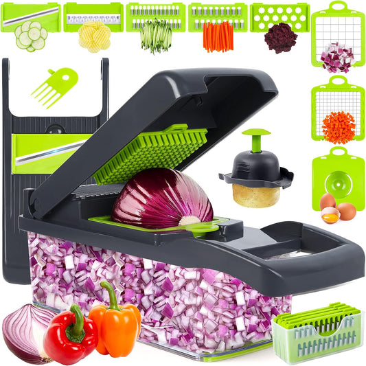 Multi-Function Vegetable Chopper, Cutter & Slicer – Manual Kitchen Food Cutter for Fast & Easy Vegetable Preparation