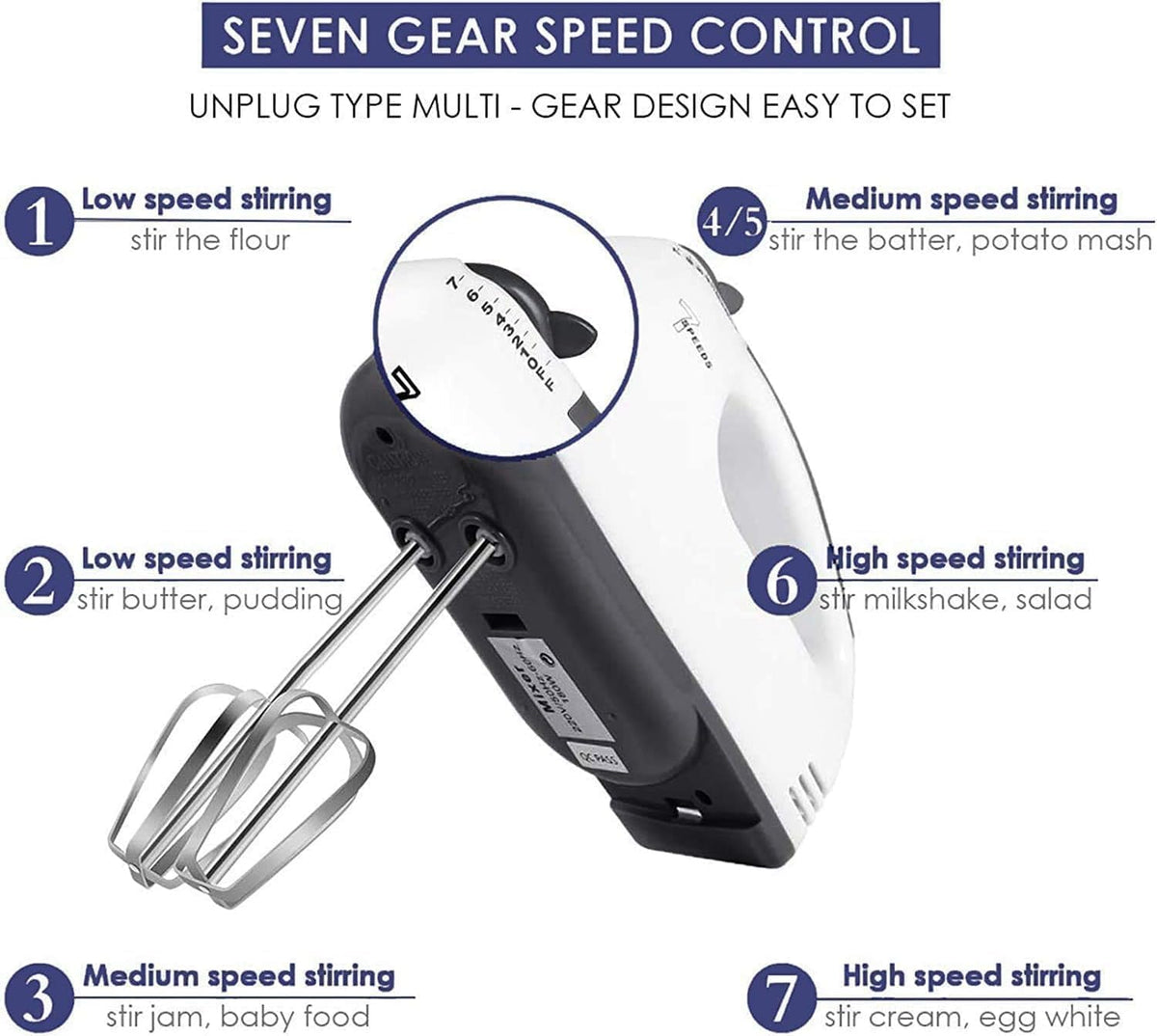 Super Hand Mixer – Electric Handheld Mixer for Baking, Cake, Cream & Egg Mixing | Compact Kitchen Beater for Home Use