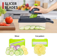 Multi-Function Vegetable Chopper, Cutter & Slicer – Manual Kitchen Food Cutter for Fast & Easy Vegetable Preparation