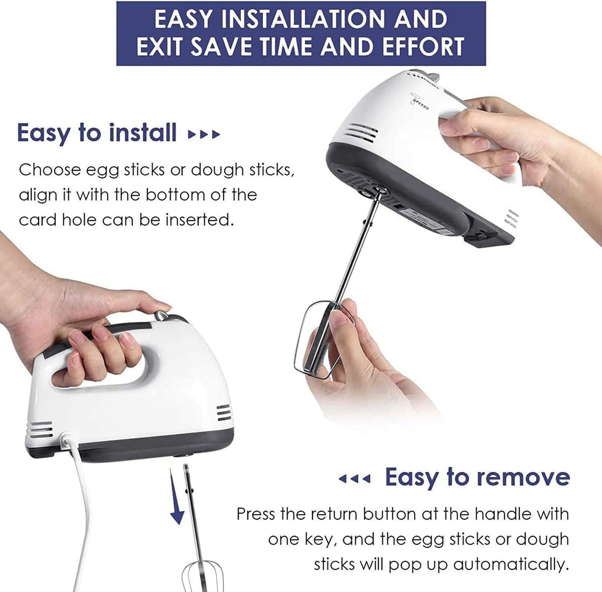 Super Hand Mixer – Electric Handheld Mixer for Baking, Cake, Cream & Egg Mixing | Compact Kitchen Beater for Home Use